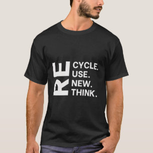 Erneute Wiederverwendung gerecycelt Überdenken der T-Shirt