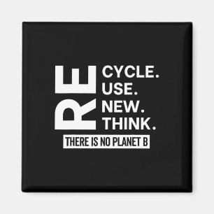 Erneute Wiederverwendung gerecycelt Überdenken Es Magnet