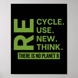 Erneute Wiederverwendung gerecycelt Überdenken Es Poster