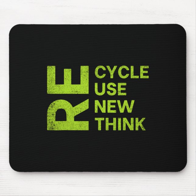 Erneute Wiederverwendung gerecycelt Überdenken Sie Mousepad (Vorne)