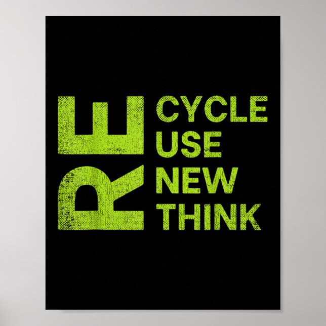Erneute Wiederverwendung gerecycelt Überdenken Sie Poster (Vorne)