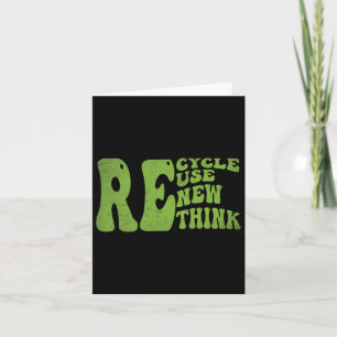 Erneute Wiederverwendung recycle Retro Groovy Eart Karte