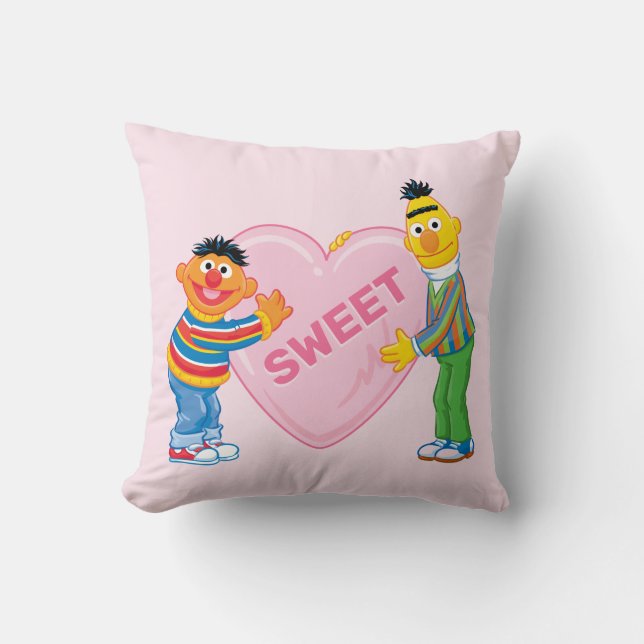 Ernie & Bert Big Valentine's Heart Kissen (Vorderseite)