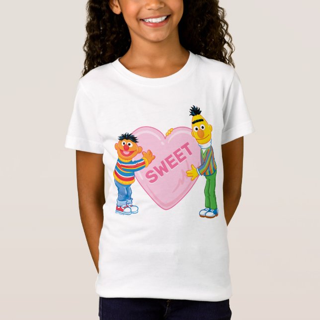 Ernie & Bert Big Valentine's Heart T-Shirt (Vorderseite)
