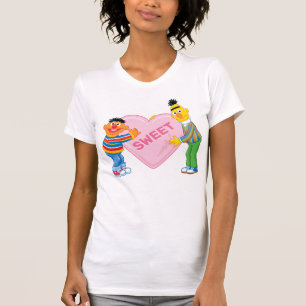 Ernie & Bert großes Herz zum Valentinstag T-Shirt