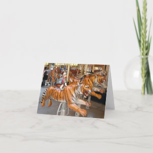 Ernie das Sockenäffchen-Tiger-Karussell-Notizkarte Feiertagskarte