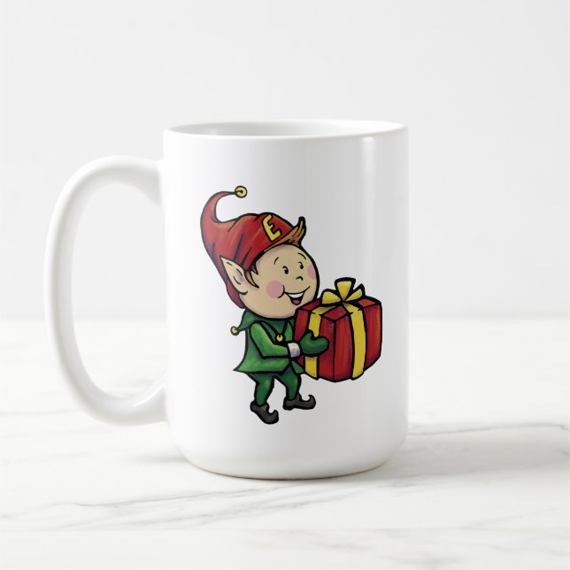 Ernie die Elf-WeihnachtsTasse Kaffeetasse (Links)