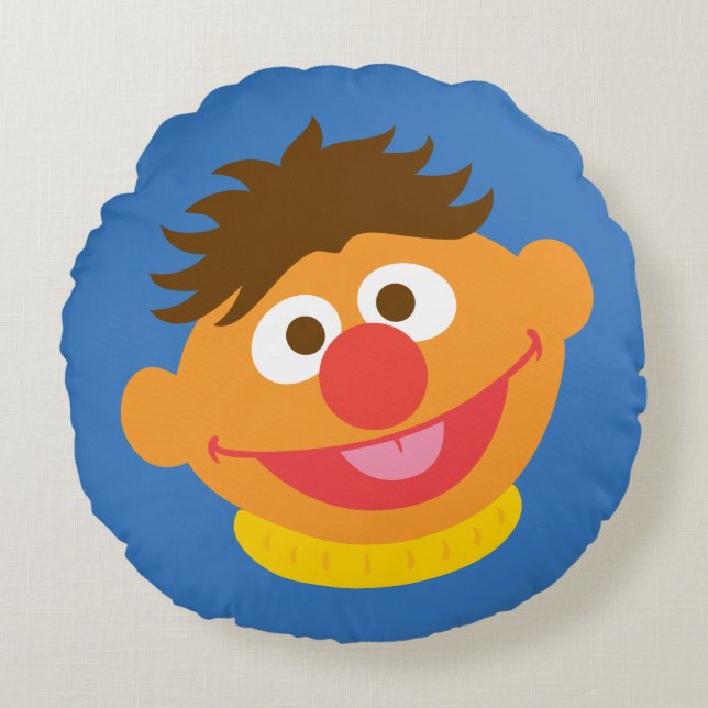Ernie Face Rundes Kissen (Vorderseite)
