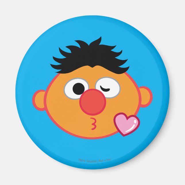 Ernie Face Throwing a Kiss Magnet (Vorne)