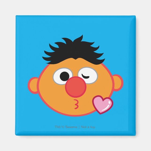 Ernie Face Throwing a Kiss Magnet (Vorne)