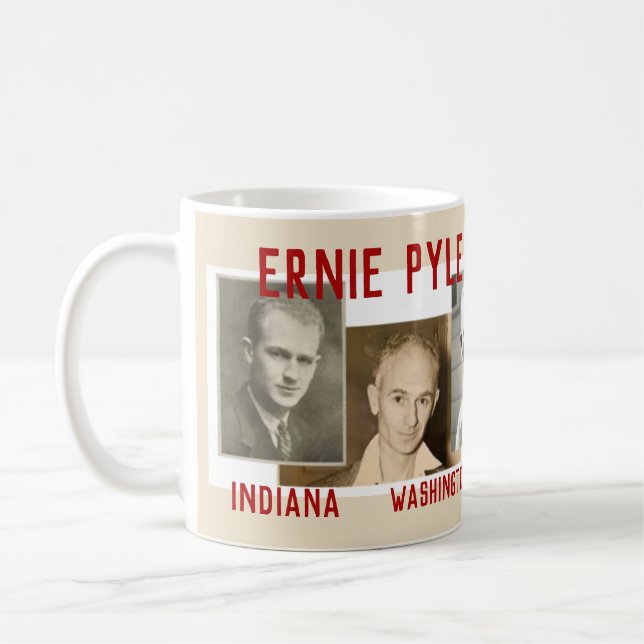 Ernie Pyle Kaffee-Tasse Indiana WWII Kaffeetasse (Links)