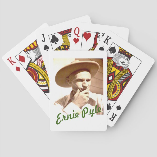 ERNIE PYLE SPIELKARTENHAT SPIELKARTEN (Rückseite)