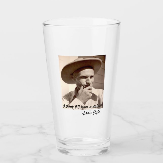Ernie Pyle trinken Glasbier Glas (Vorderseite)