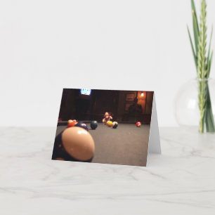 Ernie the Sock Monkey Pool Hall Note Card Karte