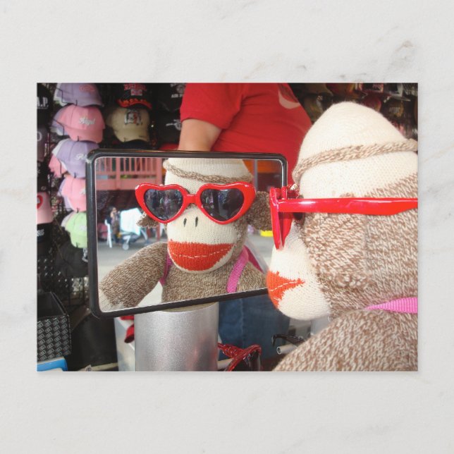 Ernie the Sock Monkey Postcard Postkarte (Vorderseite)