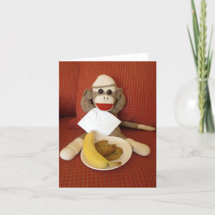 Ernie the Sock Monkey Snack Note Card Karte