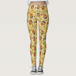 Ernie und Rubber Duckie Pattern Leggings<br><div class="desc">Dieses niedliche Muster zeigt Ernie und Rubber Duckie auf einem gelben Hintergrund. © 2021 Sesame Workshop. www.sesamestreet.org</div>