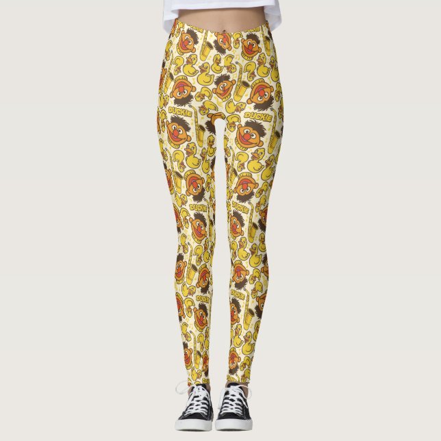 Ernie und Rubber Duckie Pattern Leggings (Vorderseite)