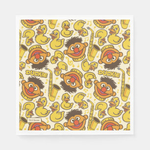 Ernie und Rubber Duckie Pattern Serviette