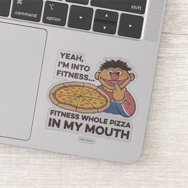 ErnieYeah, ich bin in Fitness Aufkleber (Detail)