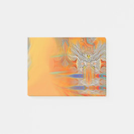 Ernst Eagle-Aufschwung in Richtung zum aufgehende Post-it Klebezettel