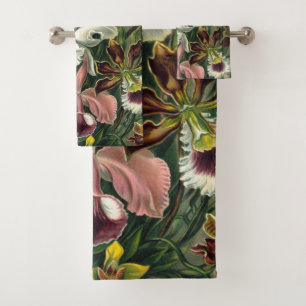 Ernst Haeckel Art Print, Orchidae Oncidiums, Tulpe Badhandtuch Set