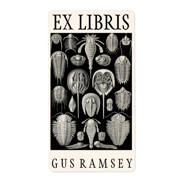 Ernst Haeckel Aspidonia Buchzeichen (Vorne)