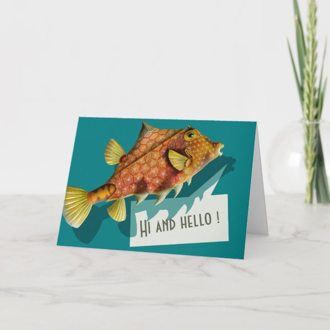 Ernst Haeckel Hi and hello CC0512 Grußkarte Karte (Vorderseite)