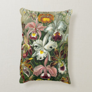 Ernst Haeckel Orchideen, Vintage Regenwaldblumen Dekokissen