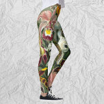 Ernst Haeckel Orchids, Vintage Regenwald-Blume Leggings<br><div class="desc">Viel Spaß mit der Bewegung in diesen lang gestreckten, komfortablen Leggings! Oder einfach nur stilvoll ausgehen und nach einem langen Tag entspannen. Niedliche Stretchhosen im Alltag. Vintage Illustration floraler botanischer Gestaltung von Ernst Haeckel. Ein Bouquet mit wunderschönen orchitischen Blume aus dem Regenwalddschungel. Zu den exotischen Pflanze zählen Cymbidiums, Oncidiums, Odontoglossummen,...</div>
