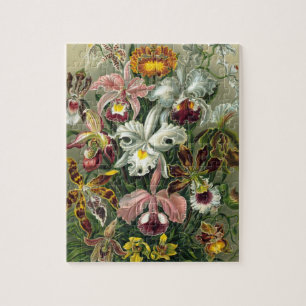 Ernst Haeckel Orchids, Vintage Regenwald-Blume Puzzle