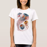 Ernst Haeckels Disco Medusae T-Shirt<br><div class="desc">Geschaffen mit einer Vintagen wissenschaftlichen Illustration durch deutschen Biologen Ernst Haeckel</div>