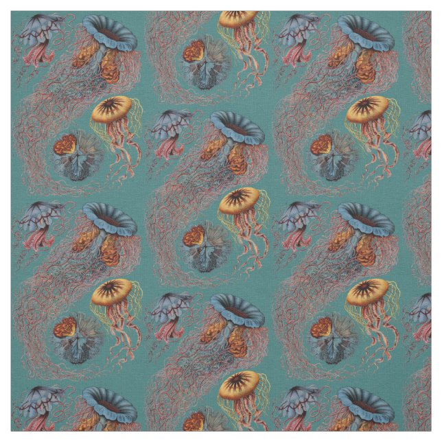 Ernst Haeckels Discomedusae Stoff (Muster)