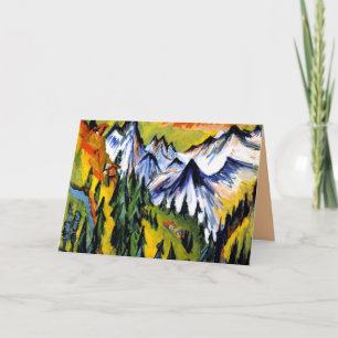 Ernst Kirchner - Berggipfel, berühmtes Bild Karte