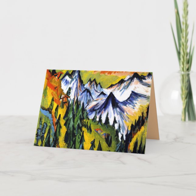 Ernst Kirchner - Berggipfel, berühmtes Bild Karte (Vorderseite)