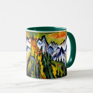 Ernst Kirchner - Berggipfel, berühmtes Bild, Tasse