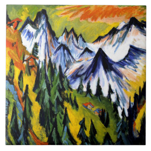 Ernst Kirchner - Berggipfel Fliese