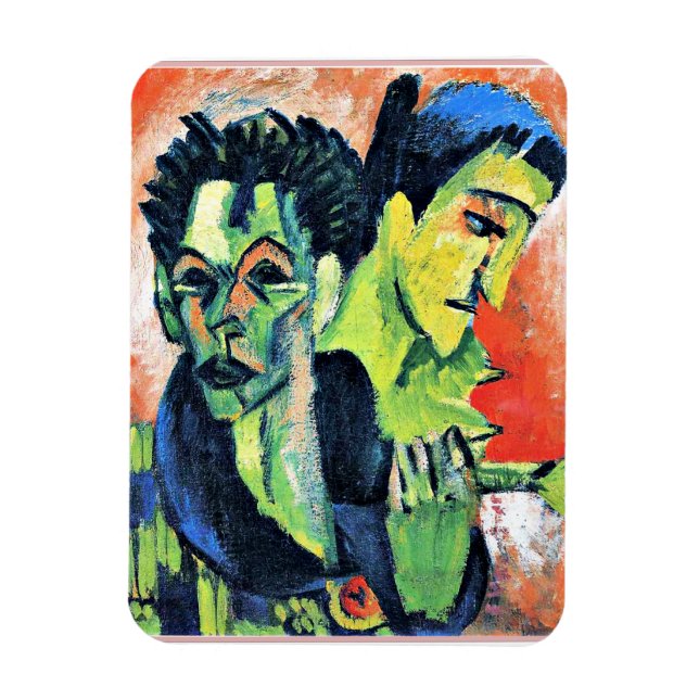 Ernst Kirchner - Doppeltes Selbstportrait Magnet (Vertikal)