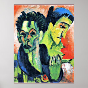 Ernst Kirchner - Doppeltes Selbstportrait Poster