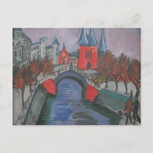Ernst Kirchner- Red Elisabeth Riverbank, Berlin Postkarte (Vorderseite)