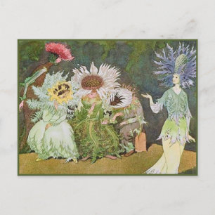 Ernst Kreidolf Vintage Alp Blume Fairy Tale Postkarte