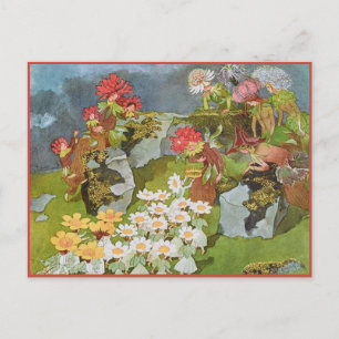 Ernst Kreidolf Vintage Alp Blume Fairy Tale Postkarte