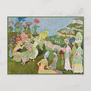 Ernst Kreidolf Vintage Alp Blume Fairy Tale Postkarte
