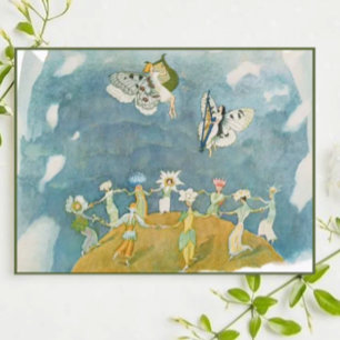 Ernst Kreidolf Vintage Alpine Flower Märchen Postkarte