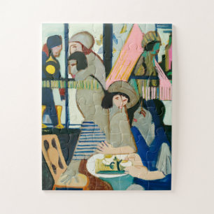 Ernst L. Kirchner, Café - Farbige moderne Kunst Puzzle