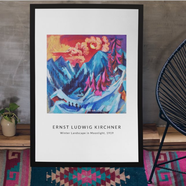 Ernst L. Kirchner - Farbenfrohe Landschaft Moderne Poster (Von Creator hochgeladen)