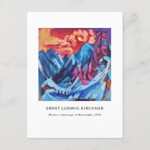 Ernst L. Kirchner - Farbige Landschaft Moderne Kun Postkarte