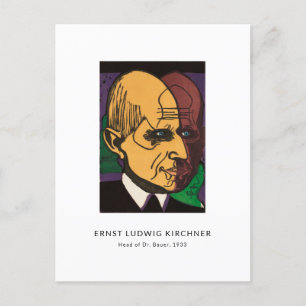 Ernst L. Kirchner - Farbporträt Moderne Kunst Postkarte