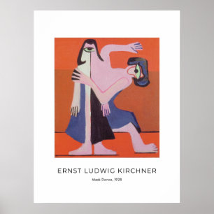 Ernst L. Kirchner - Maskentanz - Bunte Kunst Poster