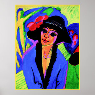 Ernst Ludwig Kirchner Gemälde, Portrait von Gerda Poster